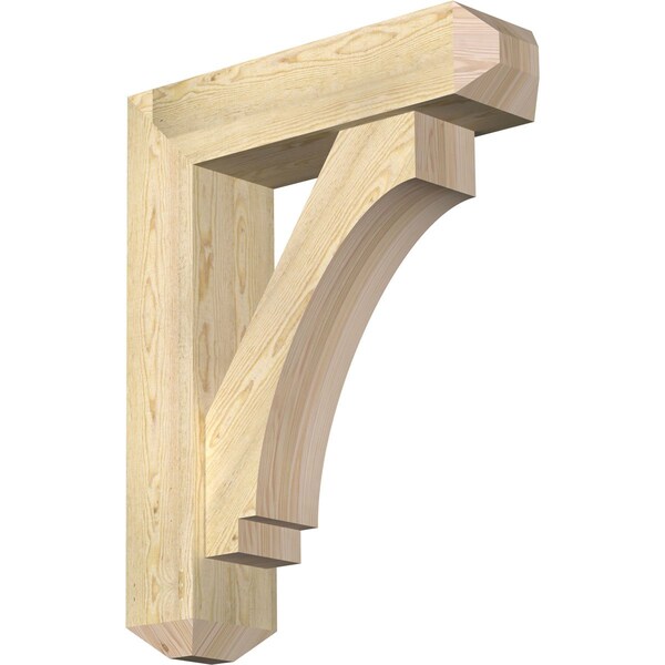 Ekena Millwork Imperial Craftsman Rough Sawn Bracket w/ Offset Brace, Douglas Fir, 8"W x 30"D x 38"H BKT0806X30X38IMP04RDF - main